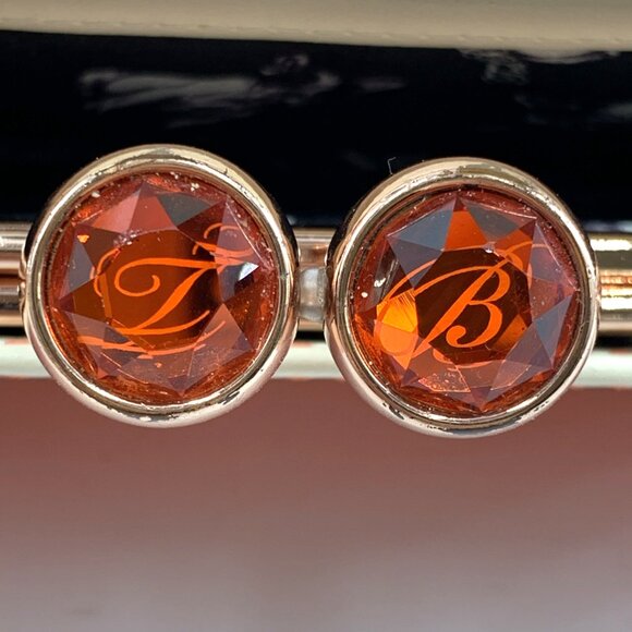 Ted Baker Wallet London Orange Patent Leather Crystal Kiss Lock Frenchie Lining - Picture 10 of 14